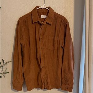 Topman Brown Casual Button Down Shirt